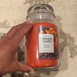Yankee Candle Spiced Pumpkin Jar - Vibrant Orange